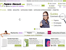 Tablet Screenshot of papiers-discount.com